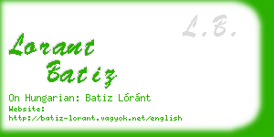 lorant batiz business card